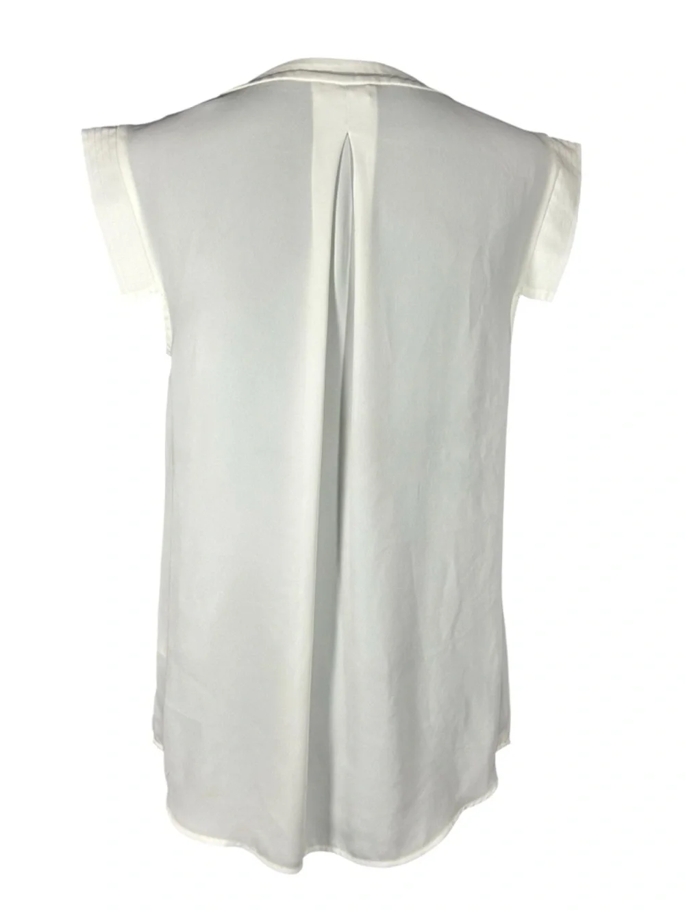 J.Crew Ivory Pleated Back Sleeveless Blouse‎ - Effortless Sophistication Size 4